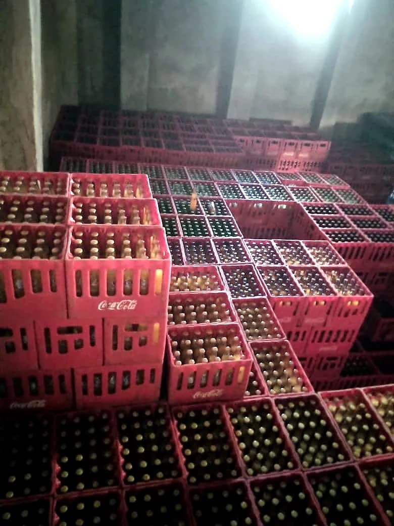 Coca-Cola crates stored for Westsides distribution